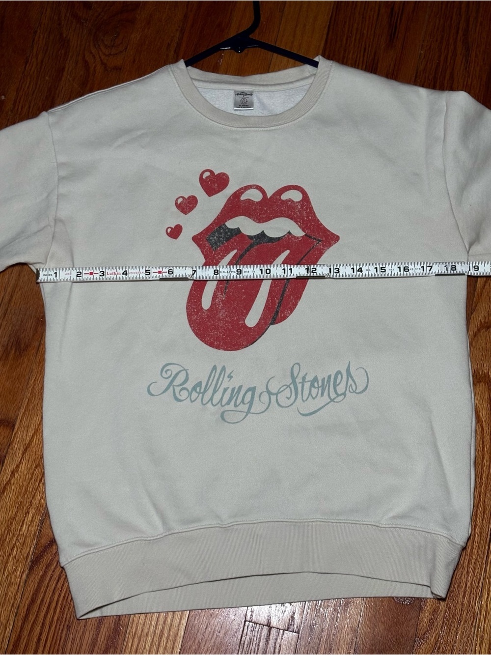 Rolling Stones Graphic Sweatshirt 14/16 Crewneck Concert Rock Band Women’s XS - Picture 6 of 9